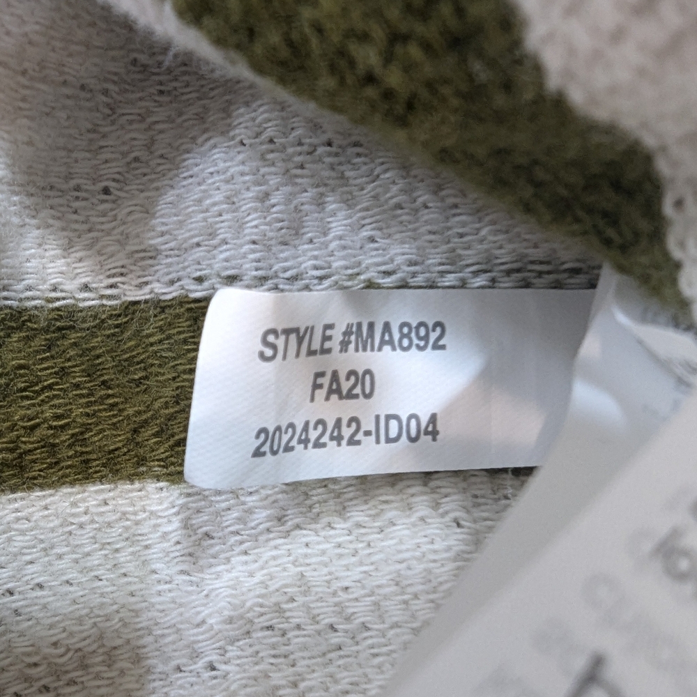 Madewell - Stripe Play Knit Sweater Top - Cream/Olive - Women's Medium - Picture 7 of 7